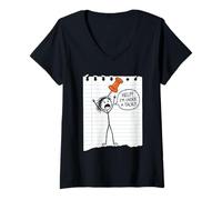 Mujer Help! I'm Under A Tack! Divertido Dicho sarcástico de Dibujos Animados Novedad Camiseta Cuello V