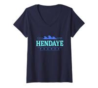 Mujer Hendaya Francia | Hendaya Paga Costa de Francia Vasca Camiseta Cuello V