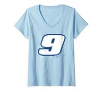 Mujer Hendrick Motorsports Chase Elliott Number 9 Racing Camiseta Cuello V