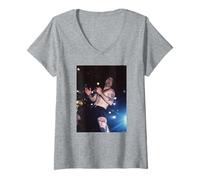 Mujer Henry Rollins Black Flag Cantante & Comediante por Andy Willsher Camiseta Cuello V