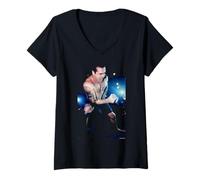 Mujer Henry Rollins Live With Band de Andy Willsher Camiseta Cuello V