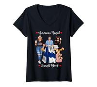 Mujer Herencia de Sangre finlandesa Criada en Estados Unidos Sexy Camiseta Cuello V