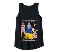 Mujer Herencia de Vibraciones Mitad Americanas y ucranianas Camiseta sin Mangas