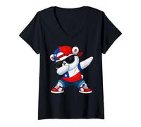 Mujer Herencia Hispana Bandera Chilena 2025 Orgullosos Niños Chile Camiseta Cuello V