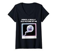 Mujer Here's A Really Old Picture of Me Funny Saying Gag Camiseta Cuello V
