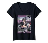 Mujer Heritage of Speed Racing Anime Girl Art Camiseta Cuello V