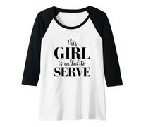 Mujer Hermana Misionera LDS This Girl Is Called To Serve Camiseta Manga Raglan