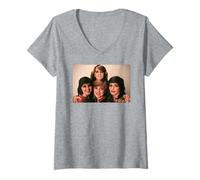 Mujer Hermanas Nolan El Grupo De Chicas Nolans por Virginia Turbett Camiseta Cuello V