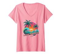 Mujer Hermanas Santa Barbara 2026 Moms Vacay Best Ever Trip BFF Camiseta Cuello V