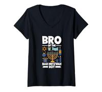 Mujer Hermano del Bar Mitzvah Camiseta Cuello V