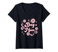 Mujer Hermosas Flores Retro de Estilo Bohemio, la mamá más Guay de la Historia Camiseta Cuello V