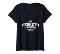 Mujer Hesketh Racing Easton Neston 50 Años Equipo 70s Retro Ganador Camiseta Cuello V