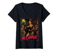 Mujer Hex Appeal Humor Oscuro Goth Glam Mujeres Bruja Tentadora Alt Camiseta Cuello V