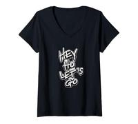 Mujer Hey Ho Lets Go Camiseta Cuello V