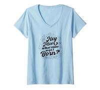 Mujer Hey Mom What Time Was I Born - Divertido signo del zodiaco Camiseta Cuello V