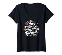 Mujer Hey Mom What Time Was I Born - Divertido signo del zodiaco Camiseta Cuello V