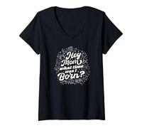 Mujer Hey Mom What Time Was I Born - Divertido signo del zodiaco Camiseta Cuello V