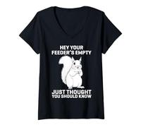 Mujer Hey Your Feeder's Empty Just Thought You Should Know Funny Camiseta Cuello V