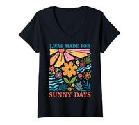 Mujer Hice for Sunny Days Beach Vibes Summer Camiseta Cuello V
