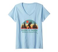 Mujer Hide and S hampion Bigfoot Camiseta Cuello V