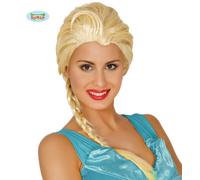 Mujer Hielo Princesa Peluca para Disfraz Mujer Peluca Rubia Con Trenza Fg
