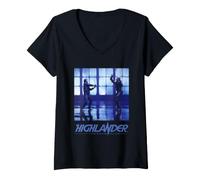 Mujer Highlander Connor MacLeod Kurgan Batalla Final Camiseta Cuello V