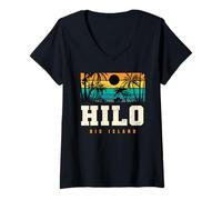 Mujer Hilo Big Island Vacaciones en Hilo Hawaii Camiseta Cuello V
