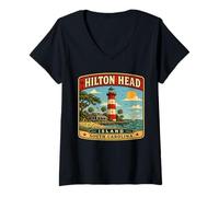 Mujer Hilton Head Island Carolina Carolina Hilton Head Island Lover Camiseta Cuello V