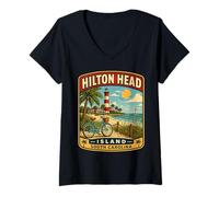 Mujer Hilton Head Island Carolina Carolina Hilton Head Island Lover Camiseta Cuello V
