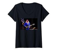 Mujer Himno de Roca de Alto Voltaje Un Icono AC DC Etapa Energía Camiseta Cuello V