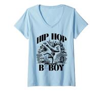 Mujer Hip Hop B-Boy (breakdancing el Bronx) Camiseta Cuello V