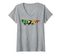 Mujer Hip Hop Rey Reina Melanina Negro Chica Rap Mujeres Chica Hombres Niño Camiseta Cuello V