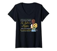 Mujer Hippie Ageless Soul Girasol Peace Rock Heart Vibe Camiseta Cuello V