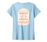 Mujer His Mercies Are New Every Morning Lamentations Verso Camiseta Cuello V