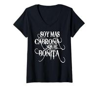Mujer Hispanic Heritage Latina Power Sayings Chingona Cabrona Camiseta Cuello V