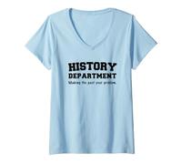 Mujer Historia Divertida Departamento de Maestros Trama Twist Humor Camiseta Cuello V