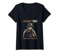 Mujer Historia Medieval de Doctor Funny Plague Camiseta Cuello V