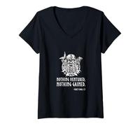 Mujer Historia Medieval Proverbio de mitología nórdica - Dios Vikingo Odin Camiseta Cuello V