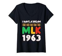 Mujer Historia Negra del Día de Martin Luther King jr. MLK Camiseta Cuello V