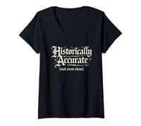 Mujer Históricamente precisa Divertida recreación Medieval REN Faire Camiseta Cuello V