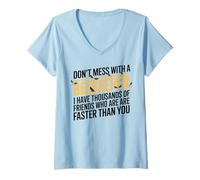 Mujer Hive Bees Honeybee Honeycomb Don't Mess with A Beekeeper Camiseta Cuello V