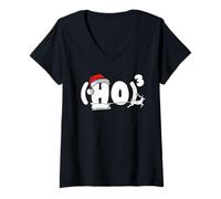 Mujer Ho Cubed Funny Christmas T-Shirt para Maestros de matemáticas Geeks Camiseta Cuello V