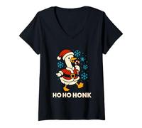 Mujer Ho Ho Honk Silly Goose Christmas Funny Meme Mujeres Hombres Niños Camiseta Cuello V