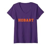 Mujer Hobart & William Smith Colleges Hobart Text Mark Camiseta Cuello V