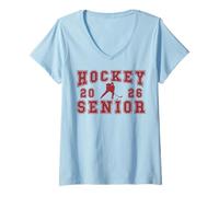 Mujer Hockey Senior Night Hockey Senior 2026 Graduación 55 Camiseta Cuello V