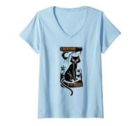 Mujer Hocus Pocus Creature of the Night Halloween Camiseta Cuello V