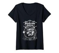 Mujer Hocus Pocus Sanderson Sisters Halloween Camiseta Cuello V