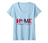 Mujer Hogar del 4 de Julio América Daddy'S Home Camiseta Cuello V