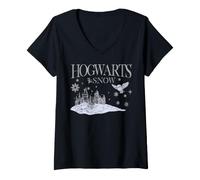 Mujer Hogwarts in The Snow Camiseta Cuello V