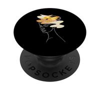 Mujer Hoja De Oro Postre Repostería Pasteles Panadera PopSockets PopGrip Adhesivo
